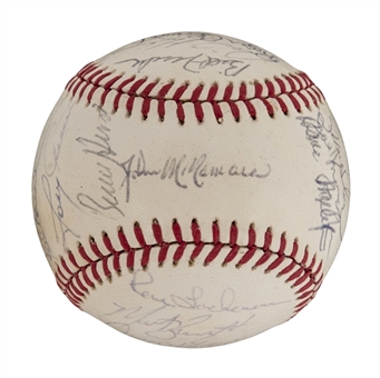 1986 Boston Red Sox Team Signed World Series Baseball -30 Signatures incl Clemens, Boggs, Seaver, Rice(PSA/DNA)